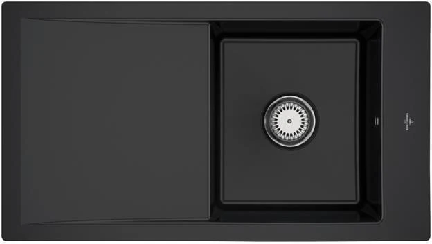 VILLEROY & BOCH SP Timeline 50 flat 865x475mm IB reversibel Keram. Ebony c+