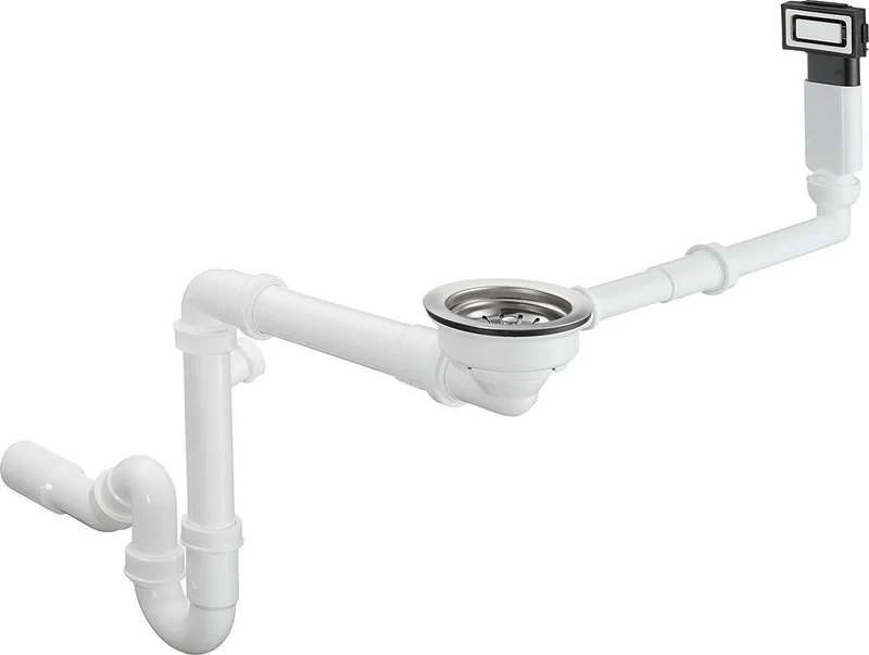 Hansgrohe Manuelle Ab- und Überlaufgarnitur 660 D14-10 BSO Edelstahl