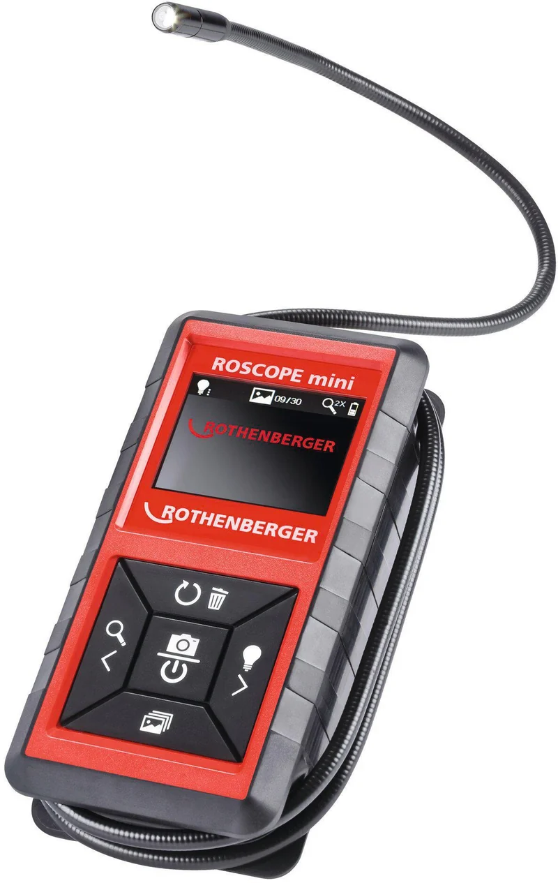 ROTHENBERGER ROSCOPE®mini Akku-Inspektionskamera 2 Zoll 320x240 8,5mm – für schwer zugängliche Stellen