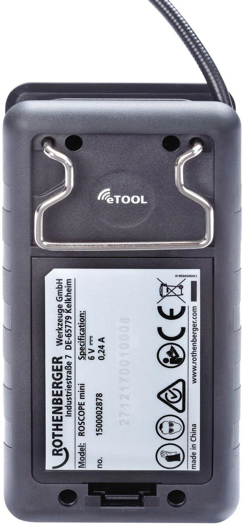 ROTHENBERGER ROSCOPE®mini Akku-Inspektionskamera 2 Zoll 320x240 8,5mm – für schwer zugängliche Stellen