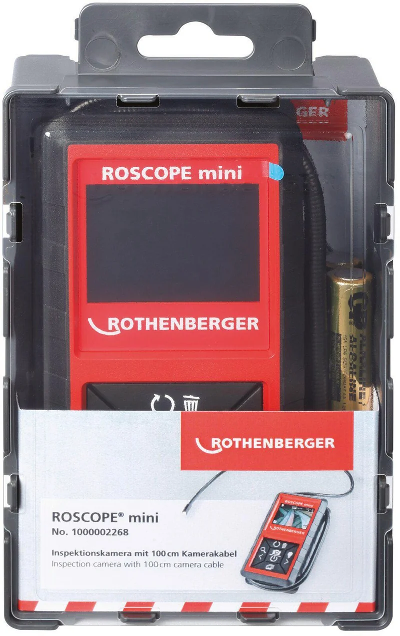 ROTHENBERGER ROSCOPE®mini Akku-Inspektionskamera 2 Zoll 320x240 8,5mm – für schwer zugängliche Stellen