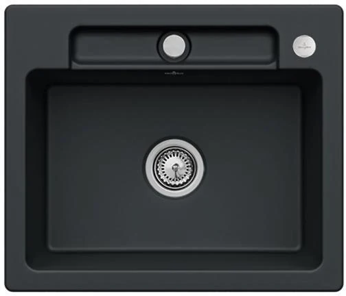 VILLEROY & BOCH SP Siluet 60 S flat 600x510mm IB reversibel TC Ebony cplus