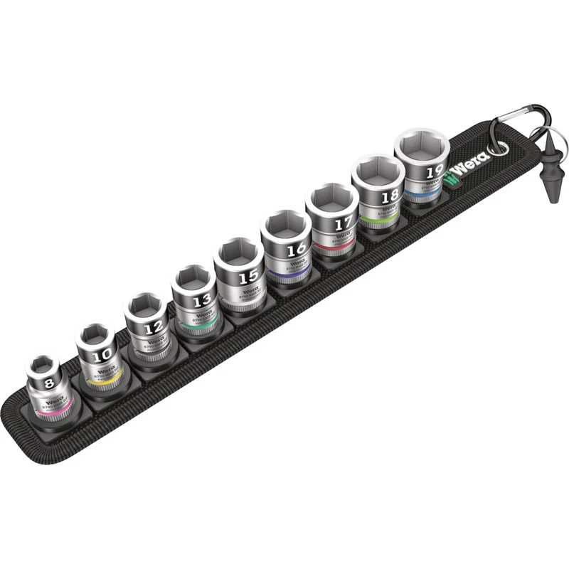 Zyklop Steckschlüsseleinsatz-Satz Belt B 1 / 10-teilig / Haltefunktion, 3/8"