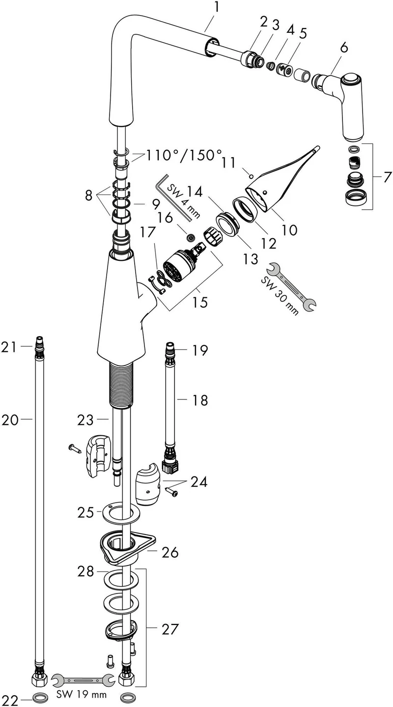 HANSGROHE Spültischmischer 320 METRIS M71