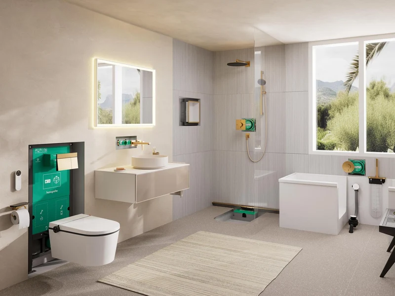 Hansgrohe sBox Grundset für Wannenrand- und Fliesenrandmontage – 1 Verbraucher, DN15