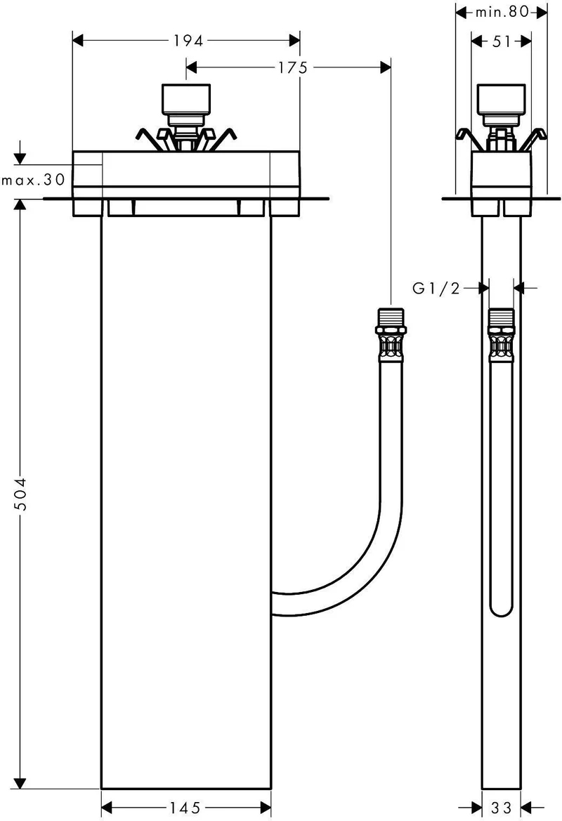 Hansgrohe sBox Grundset für Wannenrand- und Fliesenrandmontage – 1 Verbraucher, DN15