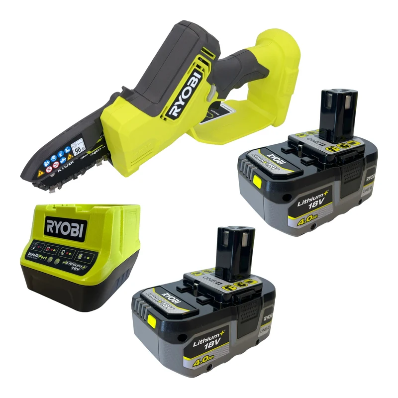 RYOBI RY18PSX10A Akku Astsäge 18 V 10 cm Brushless + 2x Akku 4,0 Ah + Ladegerät