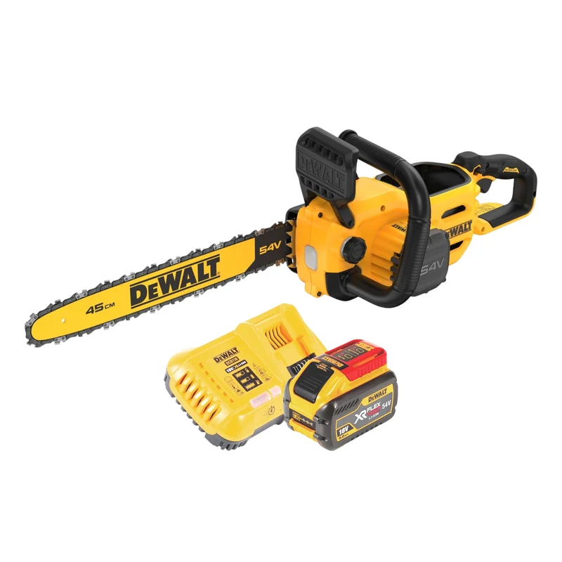 DeWalt DCMCS 574 X1 Akku Kettensäge 54 V FlexVolt 45 cm Brushless + 1x Akku 9,0 Ah + Ladegerät