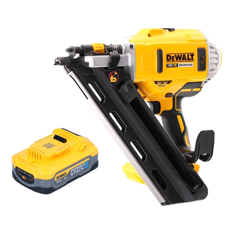 DeWalt DCN 692 N Akku Streifennagler 18 V 50 - 90 mm Brushless + 1x Powerstack Akku 5,0 Ah - ohne Ladegerät