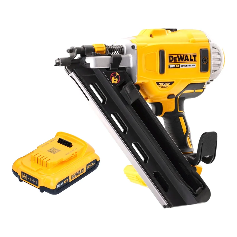 DeWalt DCN 692 N Akku Streifennagler 18 V 50 - 90 mm Brushless + 1x Akku 2,0 Ah - ohne Ladegerät