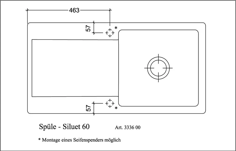 Villeroy & Boch Einbauspüle Siluet 60