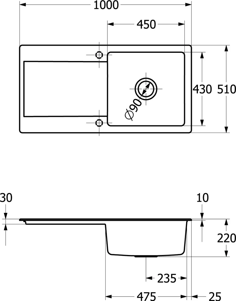Villeroy & Boch Einbauspüle Siluet 60