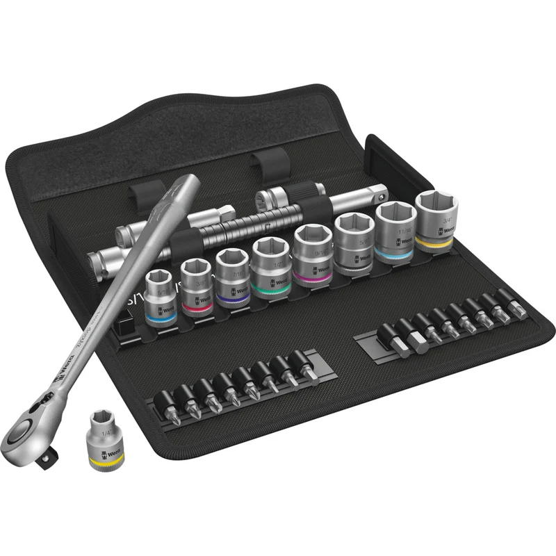 Zyklop Metal-Knarrensatz 8100 SB 11 / 29-teilig / Umschalthebel, 3/8", zöllig