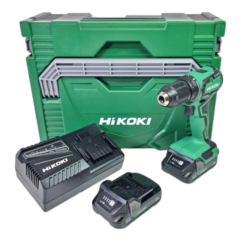 HiKOKI DS18 DDWRZ Akku Bohrschrauber 18 V 55 Nm Brushless + 2x Akku 2,0 Ah + Ladegerät + Koffer