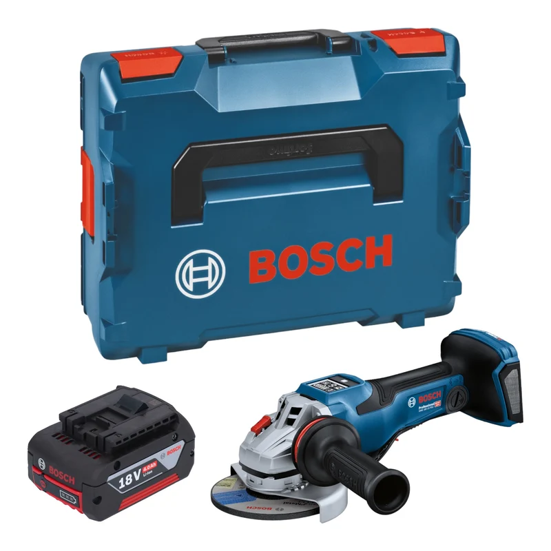 Bosch GWS 18V-15 PSC Professional Akku Winkelschleifer 18 V 125 mm BITURBO Brushless + 1x Akku 4,0 Ah + L-Boxx - ohne Ladegerät