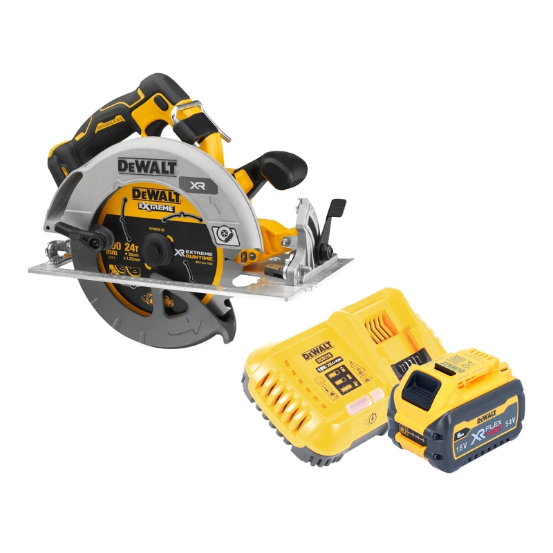 DeWalt DCS 573 T1 Akku Handkreissäge 18 V 190 x 30 mm Brushless + 1x Akku 6,0 Ah + Ladegerät