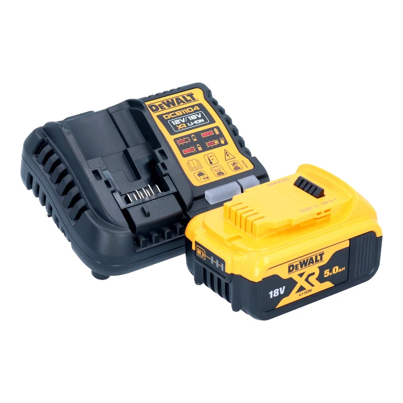 DeWalt DCG 412 P1T Akku Winkelschleifer 18 V 125 mm + 1x Akku 5,0 Ah + Ladegerät + TSTAK
