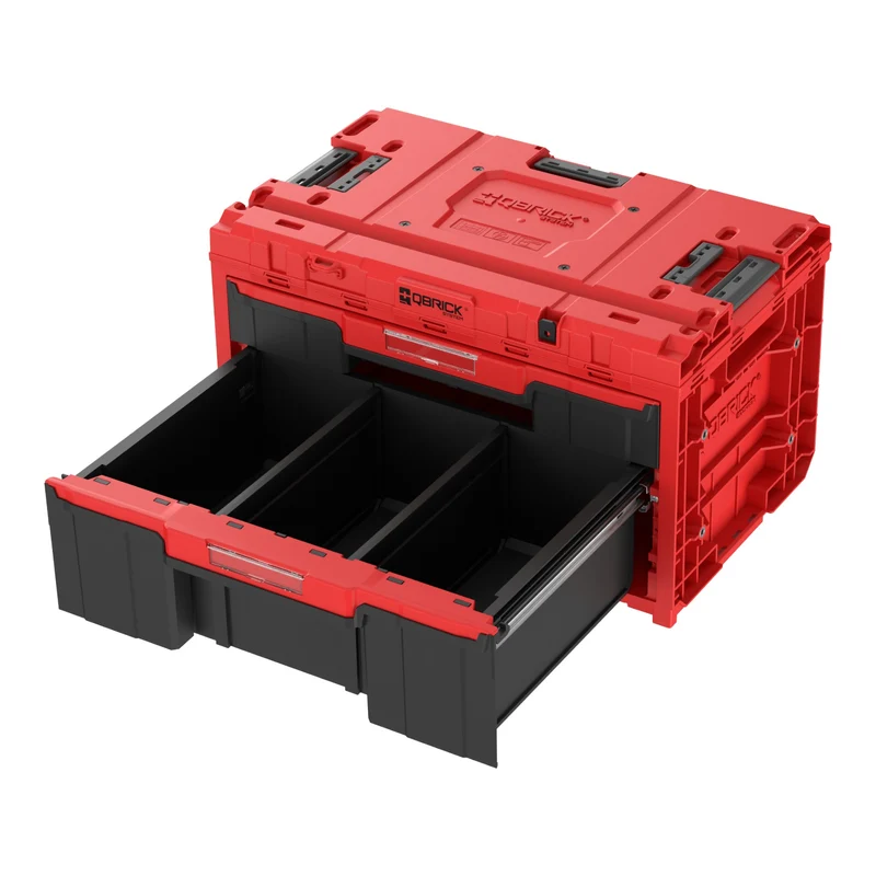 Qbrick System ONE Drawer 2 Plus Toolbox 2.0 Red Ultra HD modularer Werkzeugkasten 587 x 380 x 340 mm 9 l 20 l