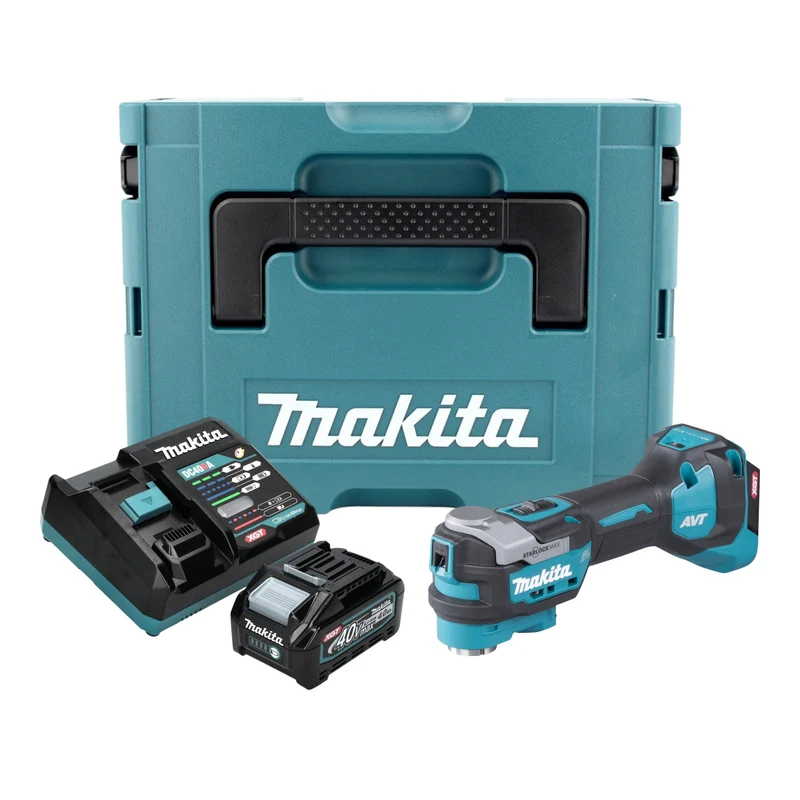 Makita TM 001 GM101 Akku Multifunktionswerkzeug 40 V max. Starlock Max Brushless + 1x Akku 4,0 Ah + Ladegerät + Makpac