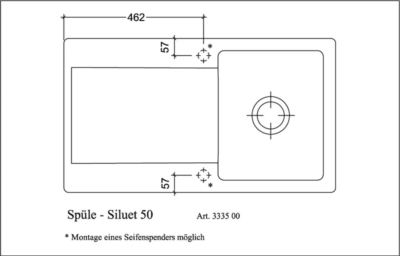 Villeroy & Boch Einbauspüle Siluet 50