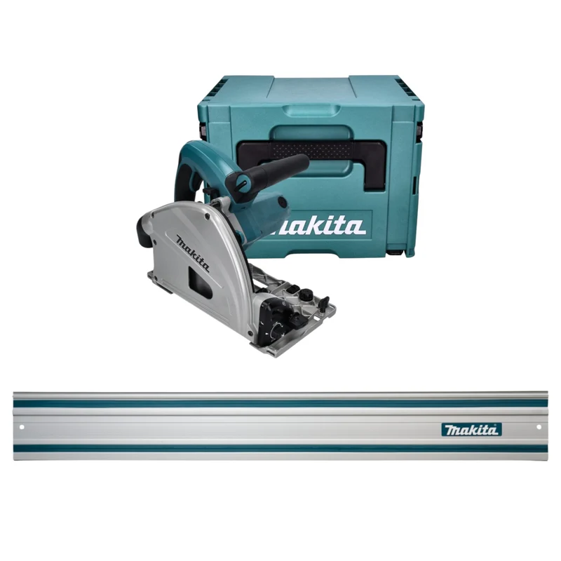Makita SP 6000 J Tauchsäge 1300 Watt 165 x 20 mm + Führungsschiene 1500 mm + Makpac