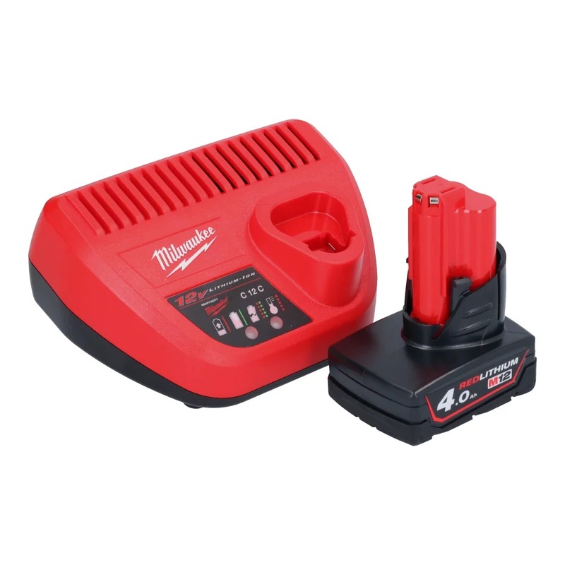 Milwaukee M12 FQID-401 Akku Schlagschrauber 12 V 50 Nm 1/4" Brushless + 1x Akku 4,0 Ah + Ladegerät
