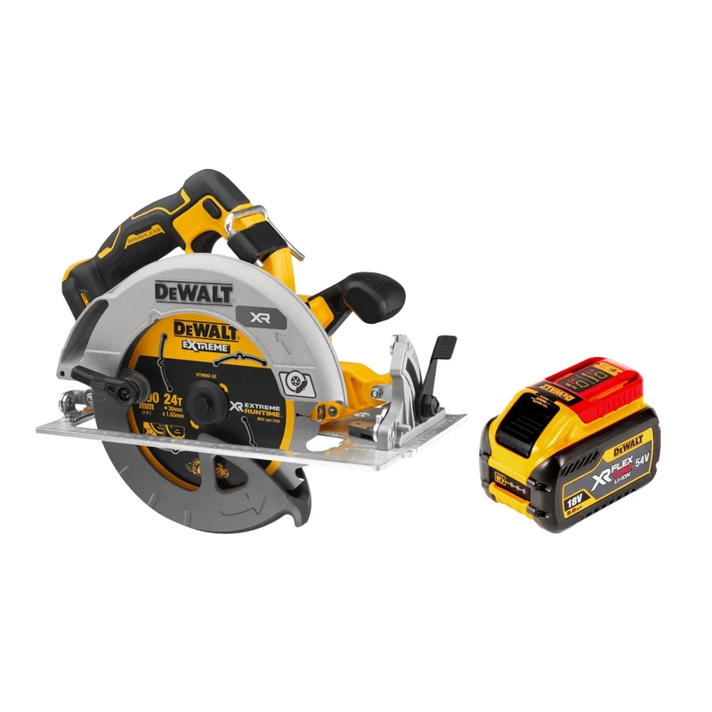 DeWalt DCS 573 N Akku Handkreissäge 18 V 190 x 30 mm Brushless + 1x Akku 9,0 Ah - ohne Ladegerät