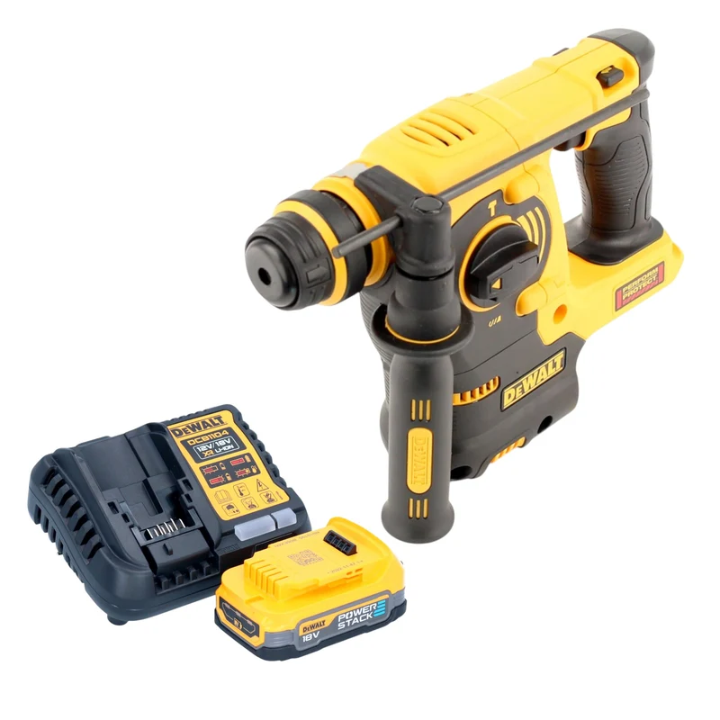DeWalt DCH 253 E1 Akku Kombihammer 18 V 2,1 J SDS plus + 1x Powerstack Akku 1,7 Ah + Ladegerät