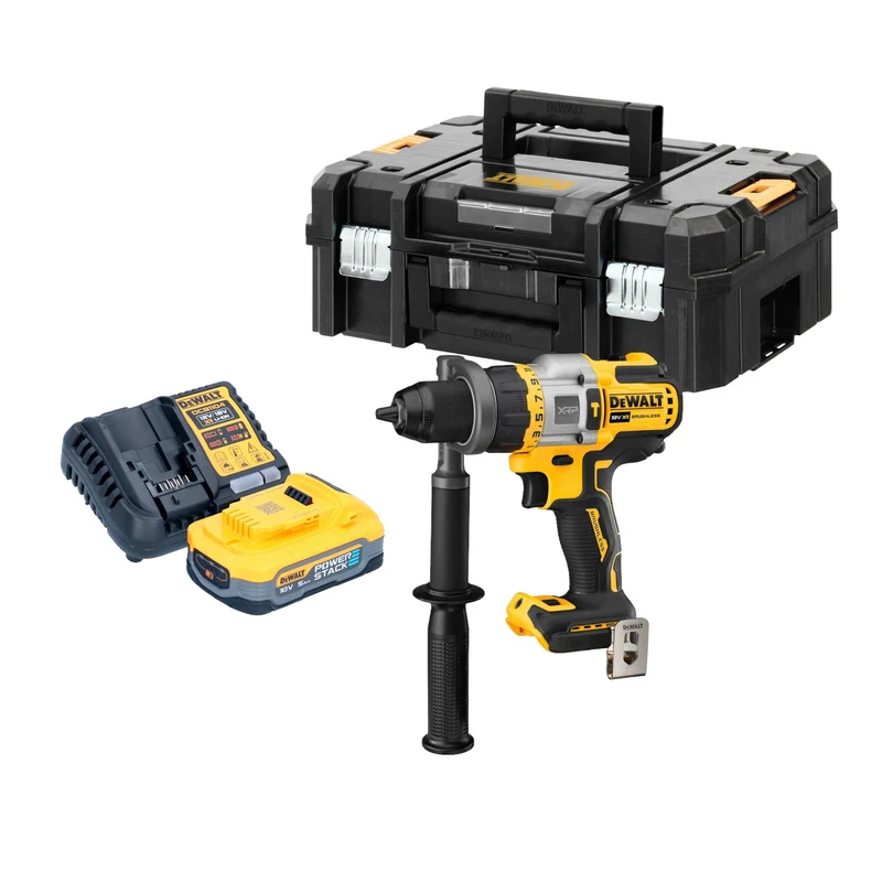 DeWalt DCD 999 H1T Akku Schlagbohrschrauber 18 V 95 Nm Brushless + 1x Powerstack Akku 5,0 Ah + Ladegerät + TSTAK