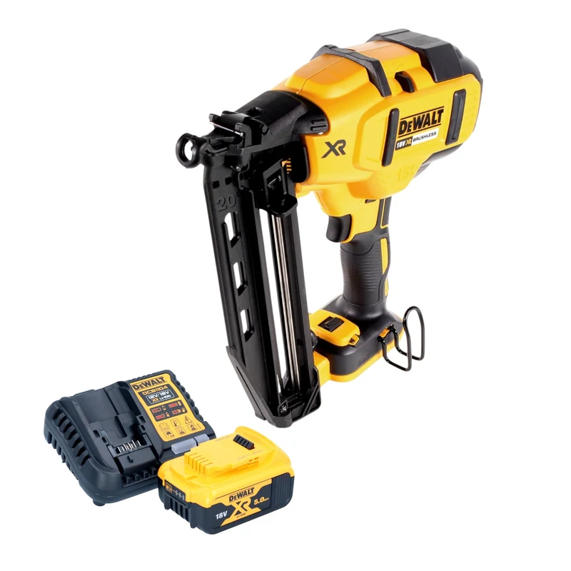 DeWalt DCN 660 P1 Akku Nagler 18V 32 - 63 mm Brushless + 1x Akku 5,0 Ah + Ladegerät