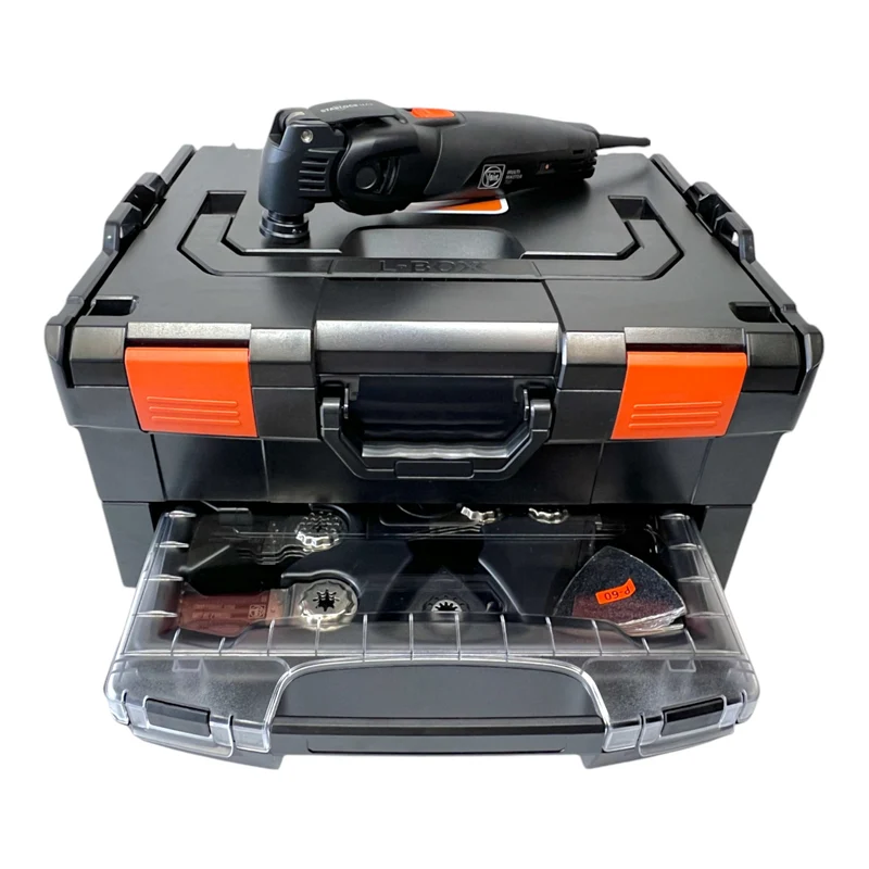 Fein Multimaster MM 700 Max Multifunktionswerkzeug 450 W Starlock Max Black-Edition ( 72297461000 ) + 33 tlg. Zubehör + L-Boxx