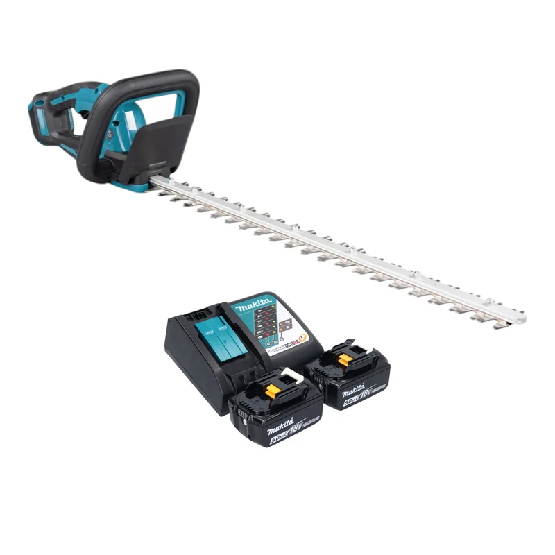 Makita DUH 606 RT2 Akku Heckenschere 18 V 600 mm Brushless + 2x Akku 5,0 Ah + Ladegerät