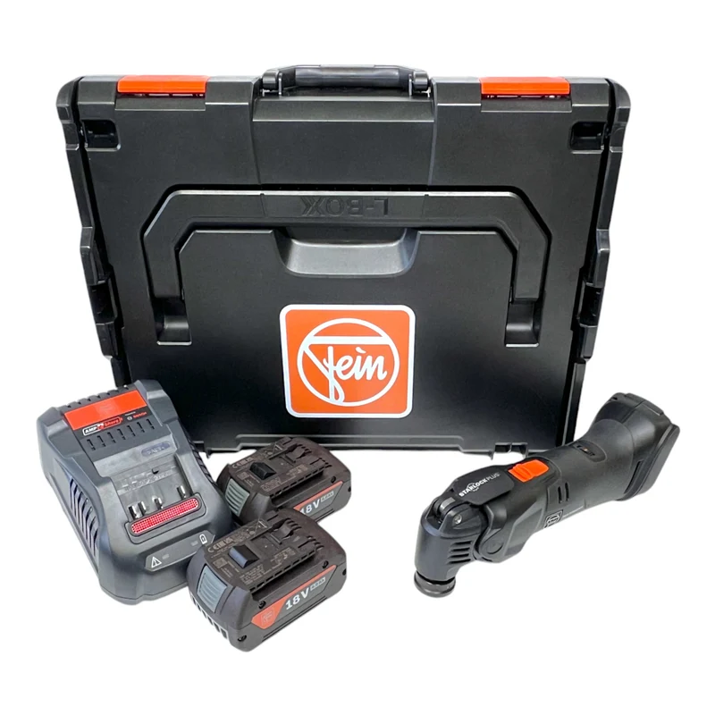 Fein Multimaster AMM 500 Plus AS Akku Multifunktionswerkzeug 18 V Starlock Plus Black Edition + 2x Akku 4,0 Ah + Ladegerät + L-Boxx