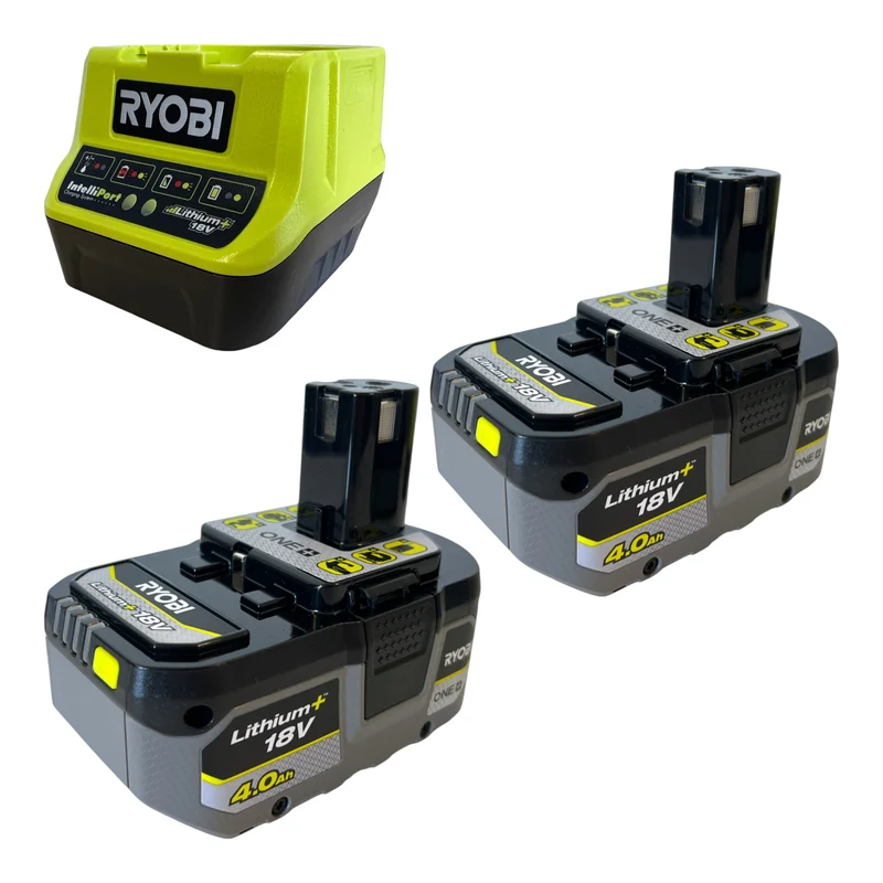 RYOBI R18TB Akku Gebläse 18 V 200 km/h + 2x Akku 4,0 Ah + Ladegerät