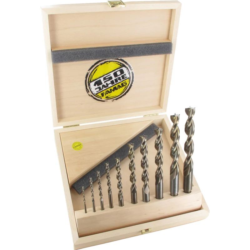 Holzspiralbohrer-Satz HSS-G 10-teilig