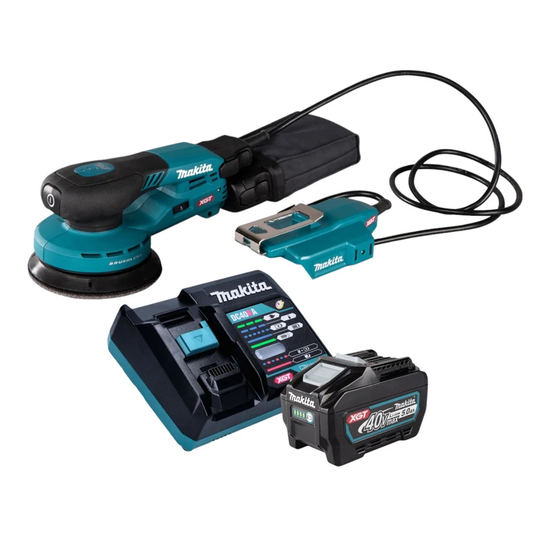 Makita BO 003 CGT101 Akku Exzenterschleifer 40 V max. 125 mm 3,0 mm Hub Brushless + 1x Akku 5,0 Ah + Ladegerät