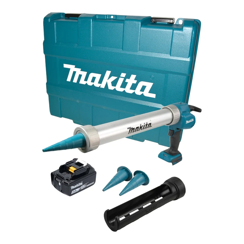 Makita DCG 180 T1XK Akku Kartuschenpistole 18 V 300 / 600 ml + 1x Akku 5,0 Ah + Koffer - ohne Ladegerät