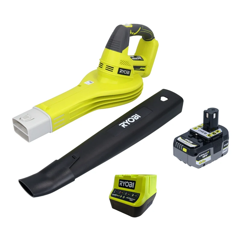 RYOBI OBL1820S Akku Laubbläser 18 V 245 km/h + 1x Akku 5,0 Ah + Ladegerät