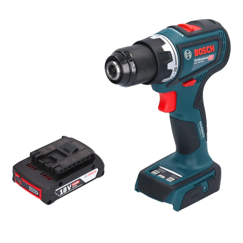 Bosch GSR 18V-90 C Professional Akku Bohrschrauber 18 V 64 Nm Brushless + 1x Akku 2,0 Ah - ohne Ladegerät