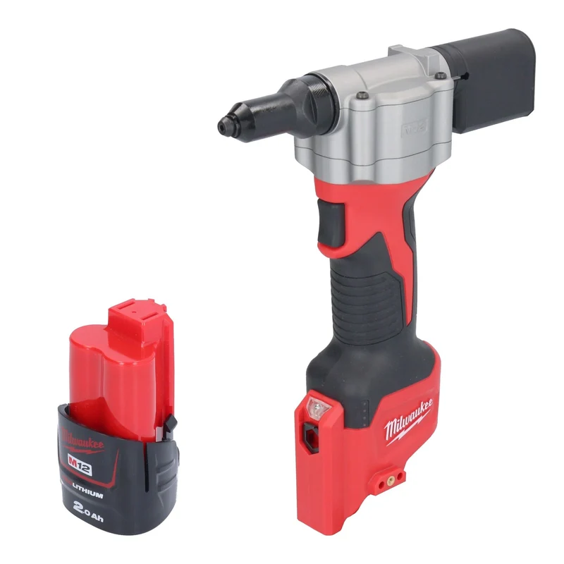 Milwaukee M12 BPRT-201 Akku Blindnietgerät 12 V 20,32 mm + 1x Akku 2,0 Ah - ohne Ladegerät