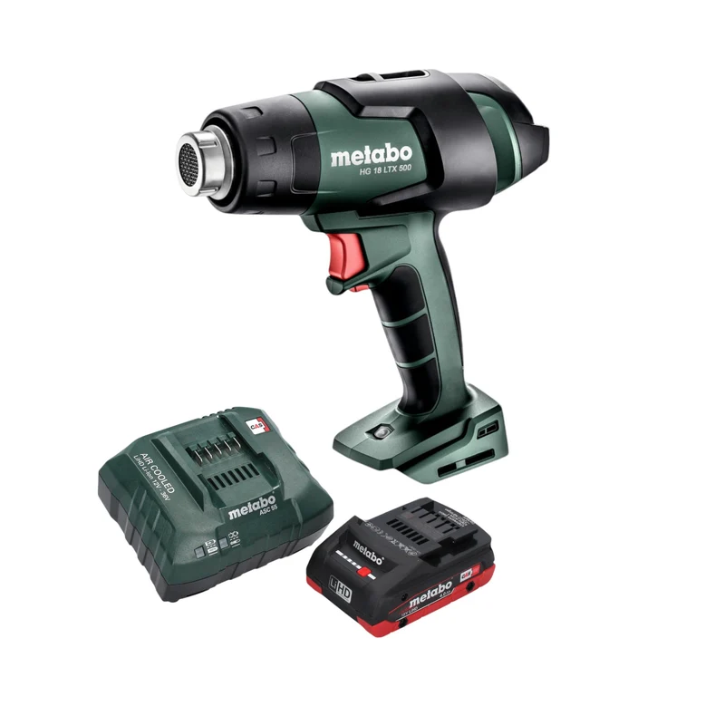 Metabo HG 18 LTX 500 Akku Heißluftgebläse 18 V 300 / 500 °C + 1x LiHD Akku 4,0 Ah + Ladegerät