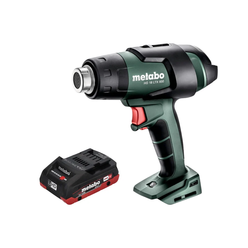 Metabo HG 18 LTX 500 Akku Heißluftgebläse 18 V 300 / 500 °C + 1x LiHD Akku 4,0 Ah - ohne Ladegerät