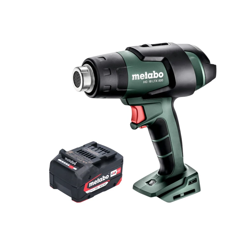 Metabo HG 18 LTX 500 Akku Heißluftgebläse 18 V 300 / 500 °C + 1x Akku 4,0 Ah - ohne Ladegerät