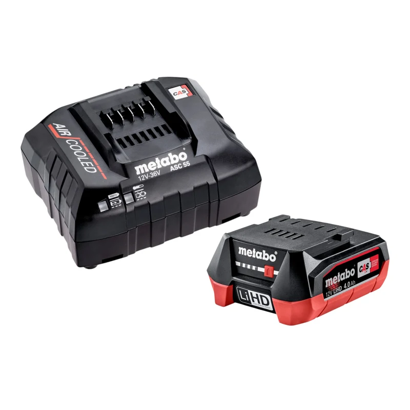 Metabo Basis Set 1x LiHD Akkupack 12 V 4,0 Ah Akku ( 625349000 ) + ASC 55 Ladegerät ( 627044000 )