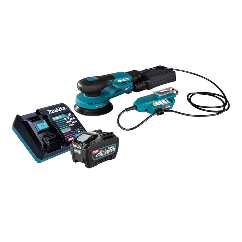 Makita BO 001 CGT101 Akku Exzenterschleifer 40 V max. 125 mm 5,0 mm Hub Brushless + 1x Akku 5,0 Ah + Ladegerät