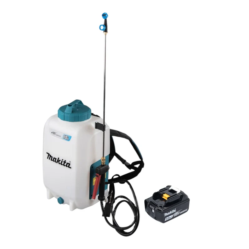 Makita DUS 158 T Akku Druckspritze 18 V 15 l 5,0 bar + 1x Akku 5,0 Ah - ohne Ladegerät