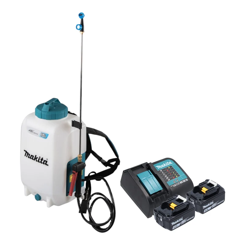 Makita DUS 158 SM2 Akku Druckspritze 18 V 15 l 5,0 bar + 2x Akku 4,0 Ah + Ladegerät