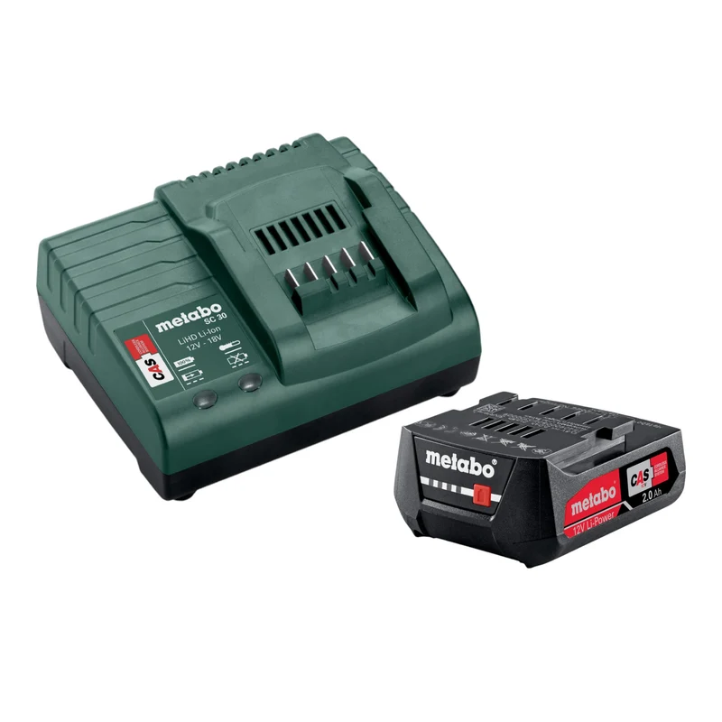 Metabo Basis Set 12 V 1x Li-Power Akkupack 2,0 Ah ( 625406000 ) + SC 30 Ladegerät ( 316067840 )