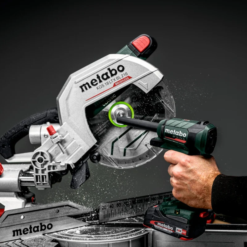 Metabo BP 18 LTX BL Akku Blaspistole 18 V Brushless + 2x LiHD Akku 4,0 Ah + Ladegerät