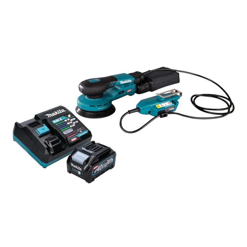 Makita BO 001 CGM101 Akku Exzenterschleifer 40 V max. 125 mm 5,0 mm Hub Brushless + 1x Akku 4,0 Ah + Ladegerät